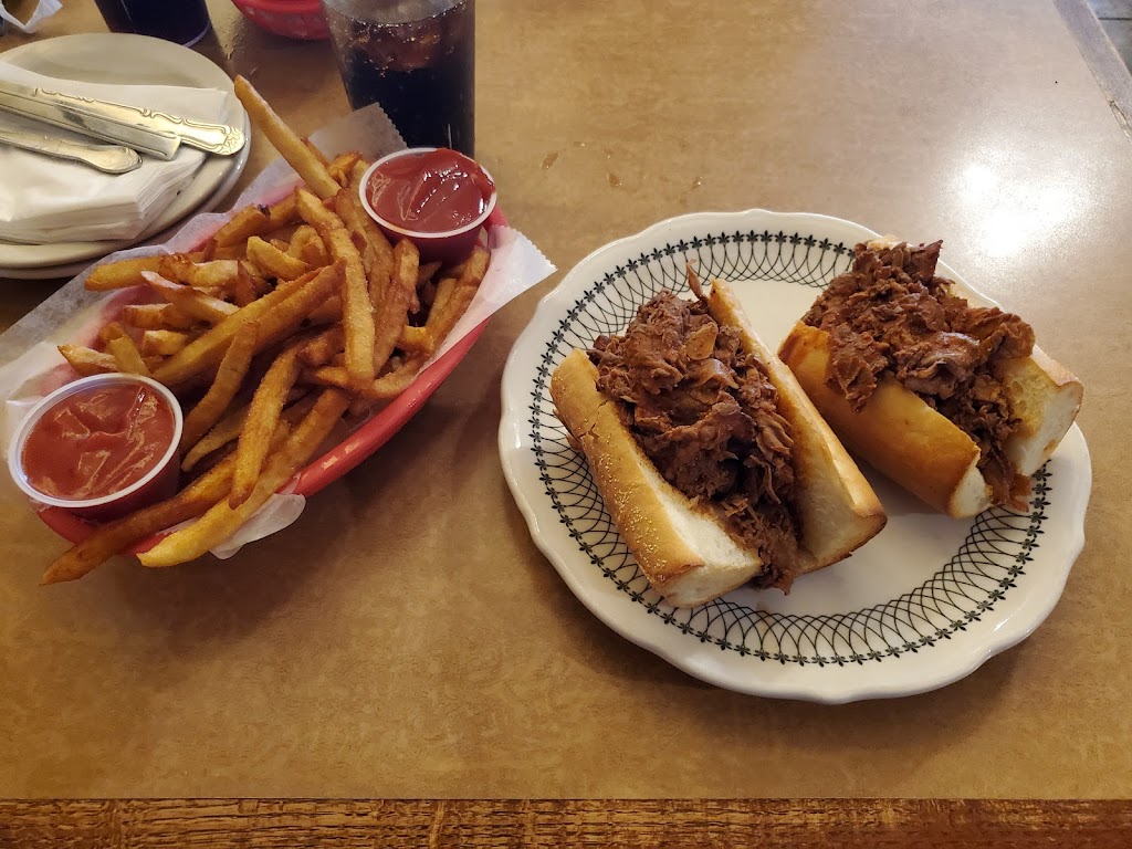 Rosangela's famous Italian beef sandwich with fries